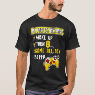 8 Jahre alt 8. Perfekt Geburtstagsparty Gamer Boy T-Shirt