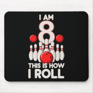 8 Jahre alt Bowling Party 8. Geburtstag ist, wie i Mousepad