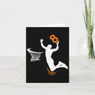 8 Jahre alt Bysketbyll Dunk 8. Geburtstagsparty Bo Karte