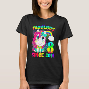 8 Jahre alt Einhorn 8. Geburtstag Einhorn Girl Sin T-Shirt