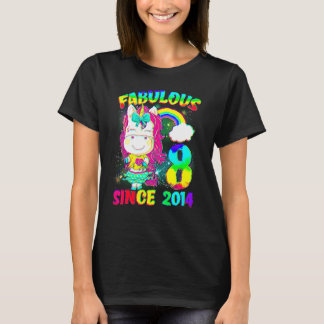 8 Jahre alt Einhorn 8. Geburtstag Einhorn Girl Sin T-Shirt