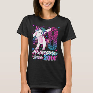 8 Jahre alt Einhorn Dabbing 8. Geburtstag Girl Uni T-Shirt
