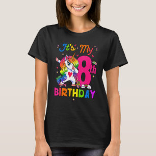 8 Jahre alt Einhorn Es ist mein 8. Geburtstagskame T-Shirt