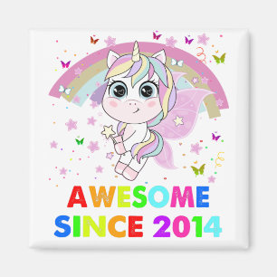 8 Jahre alt Einhorn Süsse 8. Geburtstag Unicorn Gi Magnet