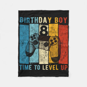 8 Jahre alt Geburtstag Junge 8 Mal auf Stufe 8th B Fleecedecke