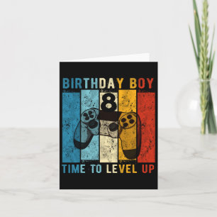 8 Jahre alt Geburtstag Junge 8 Mal auf Stufe 8th B Karte