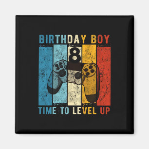 8 Jahre alt Geburtstag Junge 8 Mal auf Stufe 8th B Magnet