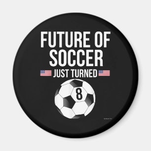 8 Jahre alt Geburtstagsgeschenk für Fußball-Jungen Magnet