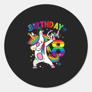 8 Jahre alt Kind 8. Geburtstag Geschenk Schlägerei Runder Aufkleber