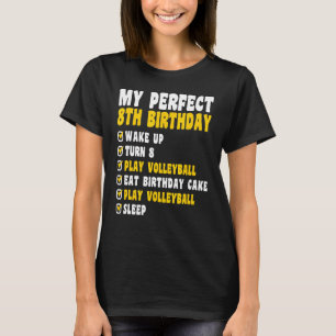 8 Jahre alt Perfekt 8. Geburtstag Volleyball 8. Bi T-Shirt