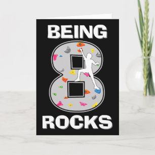 8 Jahre alt sein rockt Felsenkletterer 8. Geburtst Karte