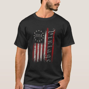 8 Jahre alt Vintag 2014 Amerikanische Flagge 8. Ge T-Shirt