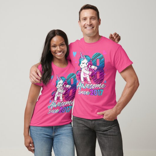 8 Jahre alte Einhorngeschenke für Mädchen 8. Gebur T-Shirt (Unisex)