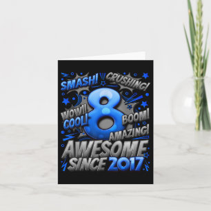 8 Jahre alte Geschenke für Jungen 8. Geburtstag Ju Karte