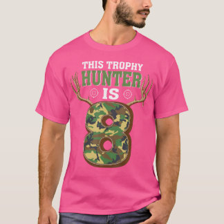 8 Jahre alte Jagd 8. Geburtstagsparty Hirschjäger T-Shirt