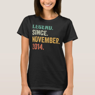 8 Jahre alte Legende Seit November 2014 8. Geburts T-Shirt
