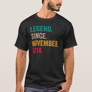 8 Jahre alte Legende Seit November 2014 8. Geburts T-Shirt