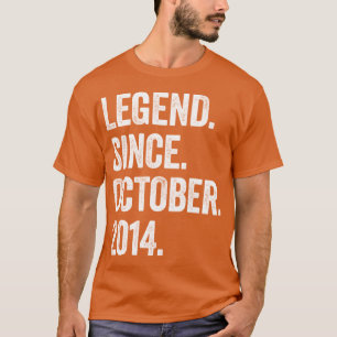8 Jahre alte Legende seit Oktober 2014 8. Geburtst T-Shirt