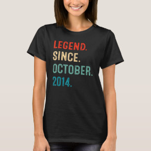 8 Jahre alte Legende seit Oktober 2014 8. Geburtst T-Shirt