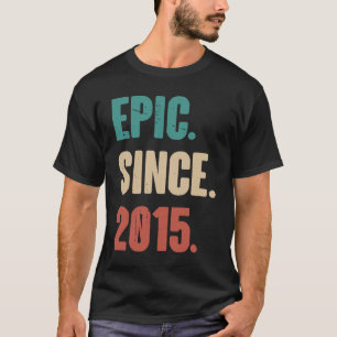 8 Jahre alte Vintage 2015 Geburtstag 8. Dekoration T-Shirt