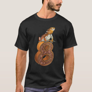 8 Jahre alter bärtiger Drache Reptil 8. Geburtstag T-Shirt