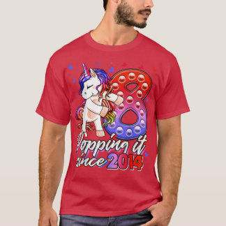 8 Jahre alter Einhorn-Pop es Einhorn Popping seit  T-Shirt