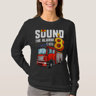 8 Jahre alter Feuerwagen Geburtstag Junge Feuerweh T-Shirt