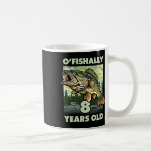 8 Jahre alter Fischer O'fishalle 8 Fischen 8. Gebu Kaffeetasse