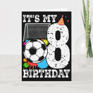 8 Jahre alter Fußballspieler zum 8. Geburtstag Kin Karte