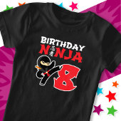 8 Jahre alter Karate Ninja Party Kinder 8. Geburts T-Shirt