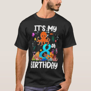 8 Jahre Alter Ozeanlebenswal Dolphin Octopus 8. B T-Shirt
