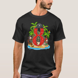 8 Jahre alter Piratentag Arr Pirates Schiff Arr 8t T-Shirt