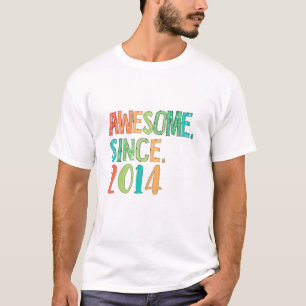 8 Jahre Altes Girl Herz Blumendekor Funny Phantast T-Shirt