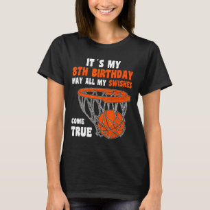 8 Jahre Altes Glück 8. Geburtstag Basketball 8. Ge T-Shirt