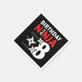 8 Jahre altes Ninja Party Sterne Kinder 8. Geburts Serviette (Ecke)