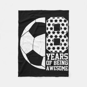 8 Jahre großartige Kinder Fußball Liebhaber 8. Geb Fleecedecke