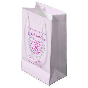 8 Jahre Liebe Turin zwei Töne Geschenktasche Kleine Geschenktüte