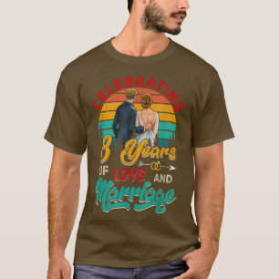 8 Jahre Liebe und Ehe feiern Hochzeit T-Shirt