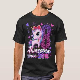 8 Jahre Niedliches Einhorn Geschenke 8. Geburtstag T-Shirt