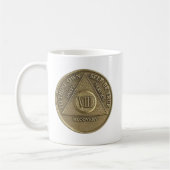 8 Jahre nüchterne Medallion Coin Happy Jubiläum Kaffeetasse (Links)