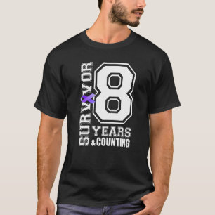 8 Jahre Überleben Ich trage Lila Ribbon Lupus Awar T-Shirt