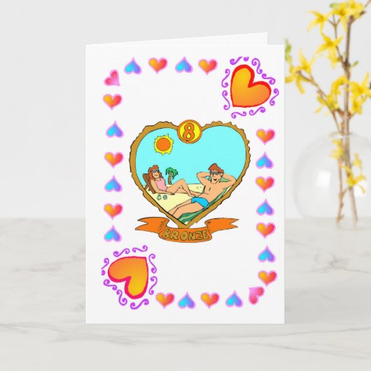 8. Jahrestag Karte (Gelbe Blume)