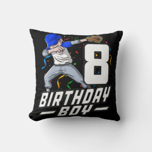 8-jährige Kinder Jungen 8. Geburtstag Baseball Dab Kissen