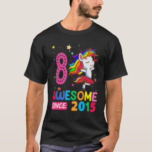 8-jährige Mädchen Teens Unicorn 8. Geburtstag T-Shirt