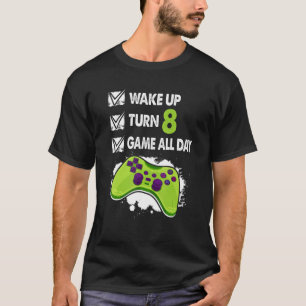 8-jährige Männer Boy Gamer Geburtstagsparty 8. Geb T-Shirt