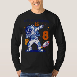 8-jähriger Astronautenraumplanet 8. Geburtstagskin T-Shirt