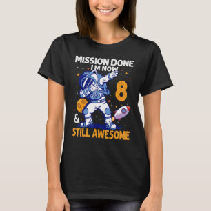 8-jähriger Astronautenraumplanet 8. Geburtstagskin T-Shirt