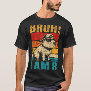 8-jähriger Geburtstagsjunge Capybara Bruh 8. Gebur T-Shirt