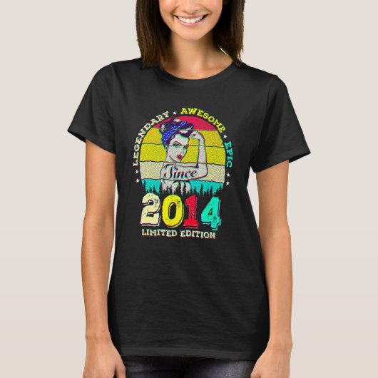 8-jähriger Legendär Seit 2014 Phantastisch 8. Gebu T-Shirt (Vorderseite)