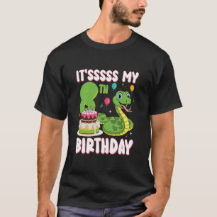 8-jähriger Schlange 8. Geburtstag Python-Party Kin T-Shirt